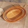 Oval Shape Rattan Storage Basket Wicker Material Fruit Display Basket  Kitchen Use