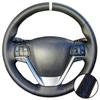 Hand Stitched Black Perforated Microfiber Leather 2014- Sienna 2015- Steering Wheel Cover For Toyota Highlander
