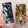 Для iPhone 5 5 SE (2016) 4 4s Крутой чехол для телефона с узором Дракон и Тигр Для iPhone5 iPhone4 Мягкие силиконовые TPU чехлы