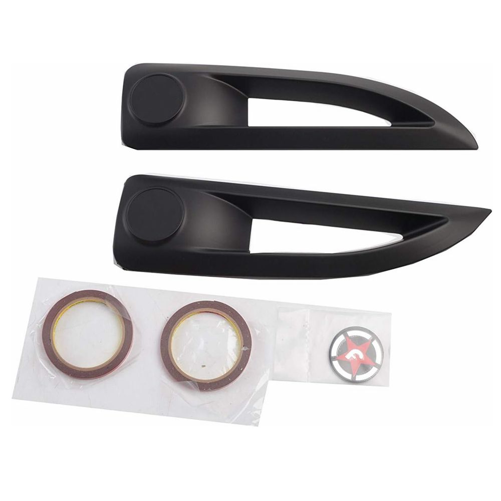 Пара накладок на боковые воздухозаборники капота, АБС-пластик, отделка под углеволокно, матовый черный для Jeep Wrangler JK JKU Unlimited Rubicon 2007-20