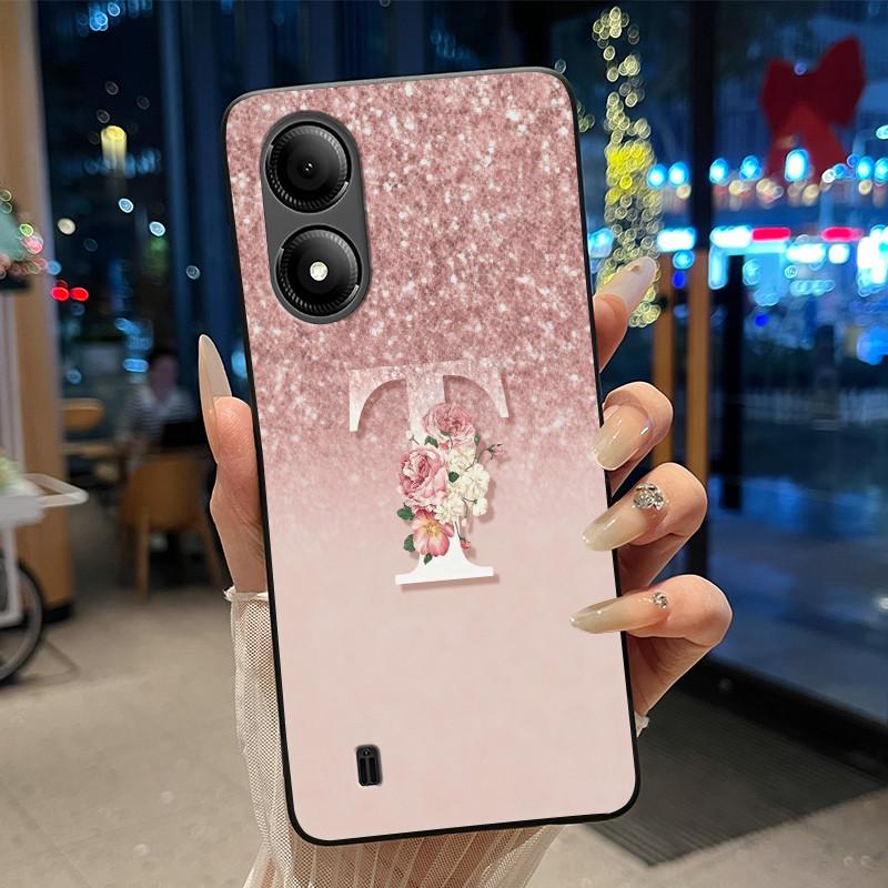 Эксклюзивный чехол для телефона со знаком зодиака и цветком для ZTE Blade A33s Мягкий силиконовый черный чехол ZTE Blade A33s Защита от царапин