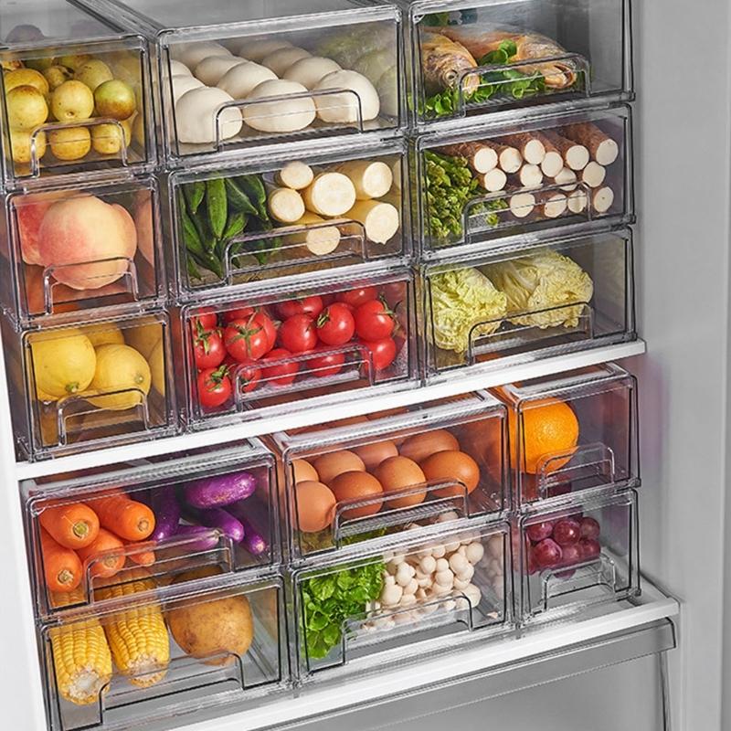Практичные органайзеры для холодильника, герметичный ящик-контейнер для еды с крышкой, прозрачный ящик для хранения в морозильной камере, кухонные принадлежности