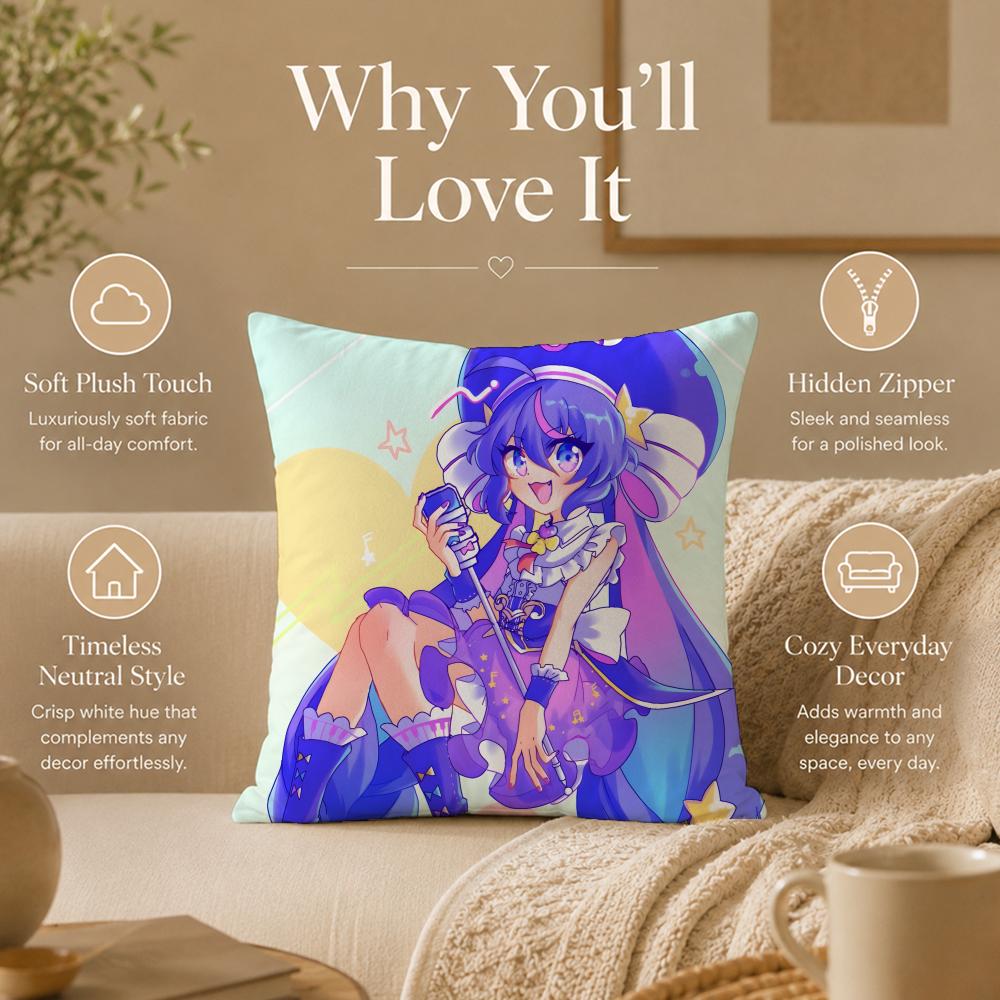 Vocaloid O‑Otomachi Una Наволочка Двусторонняя Печатная Наволочка Гипоаллергенная Защита от Пылевых Клещей