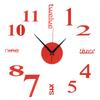 Современные наклейки-декали для цифровых настенных часов «Сделай сам» для украшения дома, гостиной, офисаКрасный