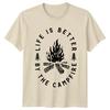 Life Is Better By The Campfire T-Shirt Camping Adventure Graphic -a