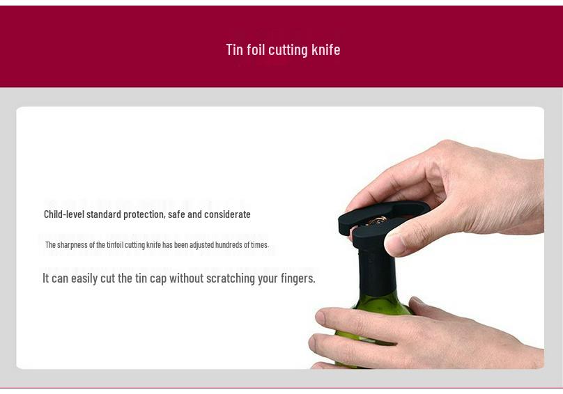 Automatic Electric Wine Opener Gift Set – Includes Corkscrew and Red Wine Opener in a Household Box.