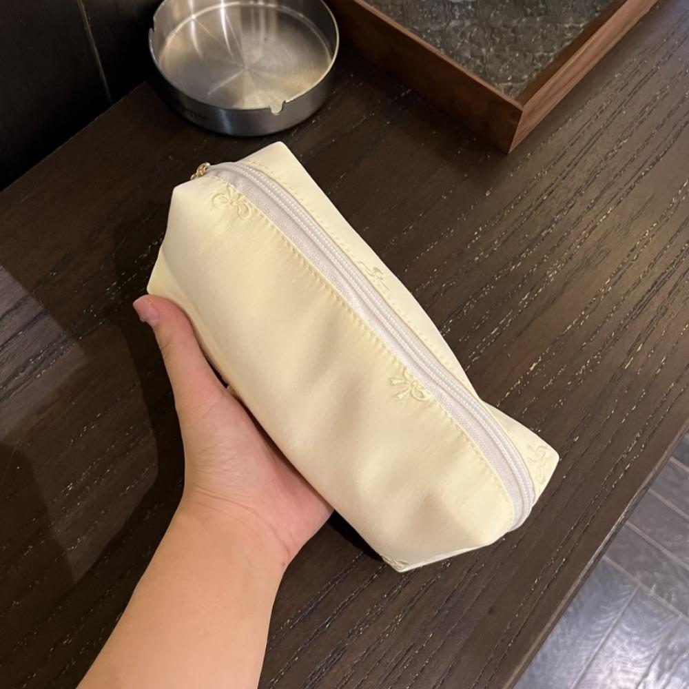 Large Capacity Pencil Case Bowknot Embroidery Stationery Bag  School Office