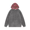 Unisex Thick Knit Hooded Sweater Jacket Streetwear Casual Zip-Up Pullover Winter Youth