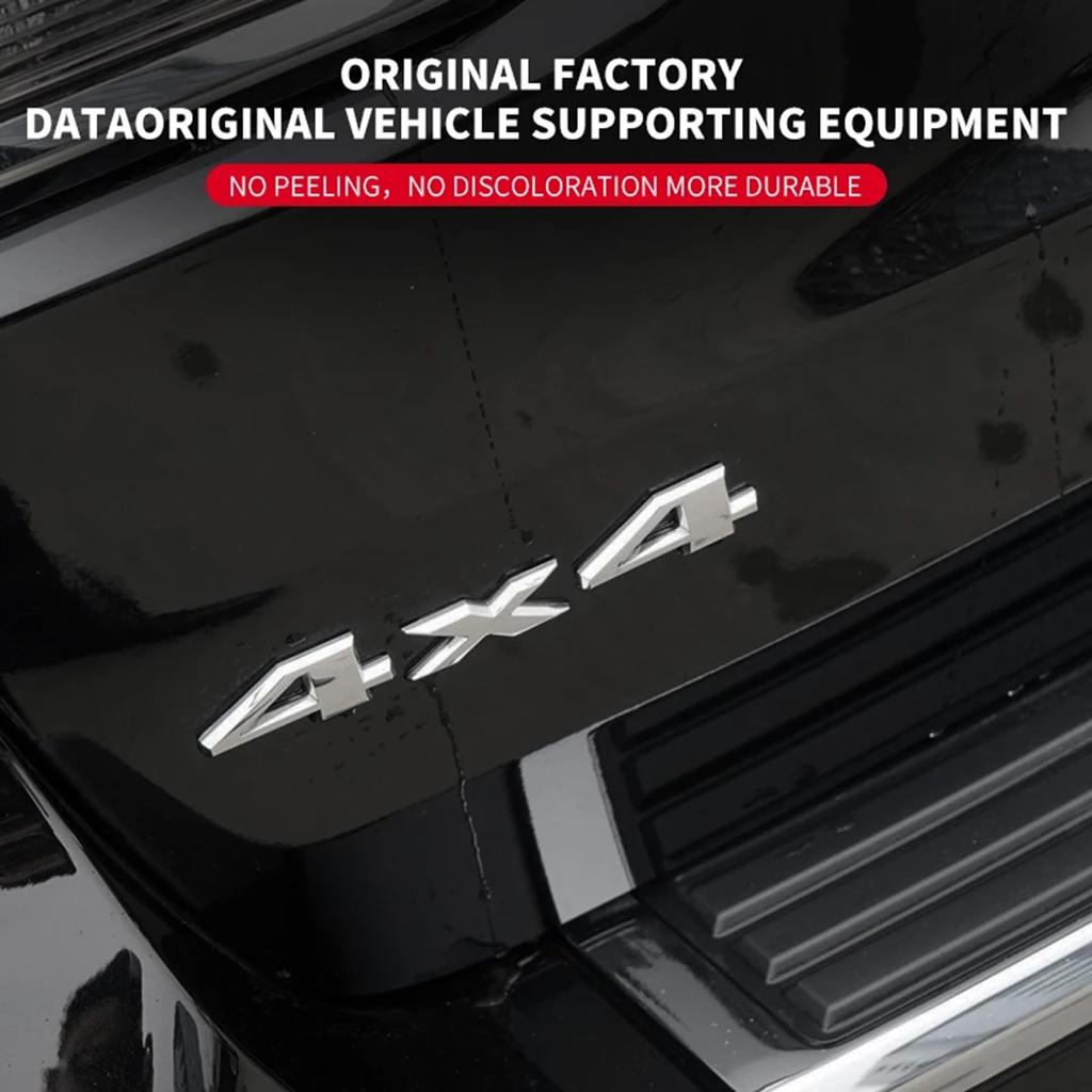 NOELAMOUR Car Emblem Sticker 4x4 Set of 2 3D 3D 3D 4wd Stylish Decal (Black)