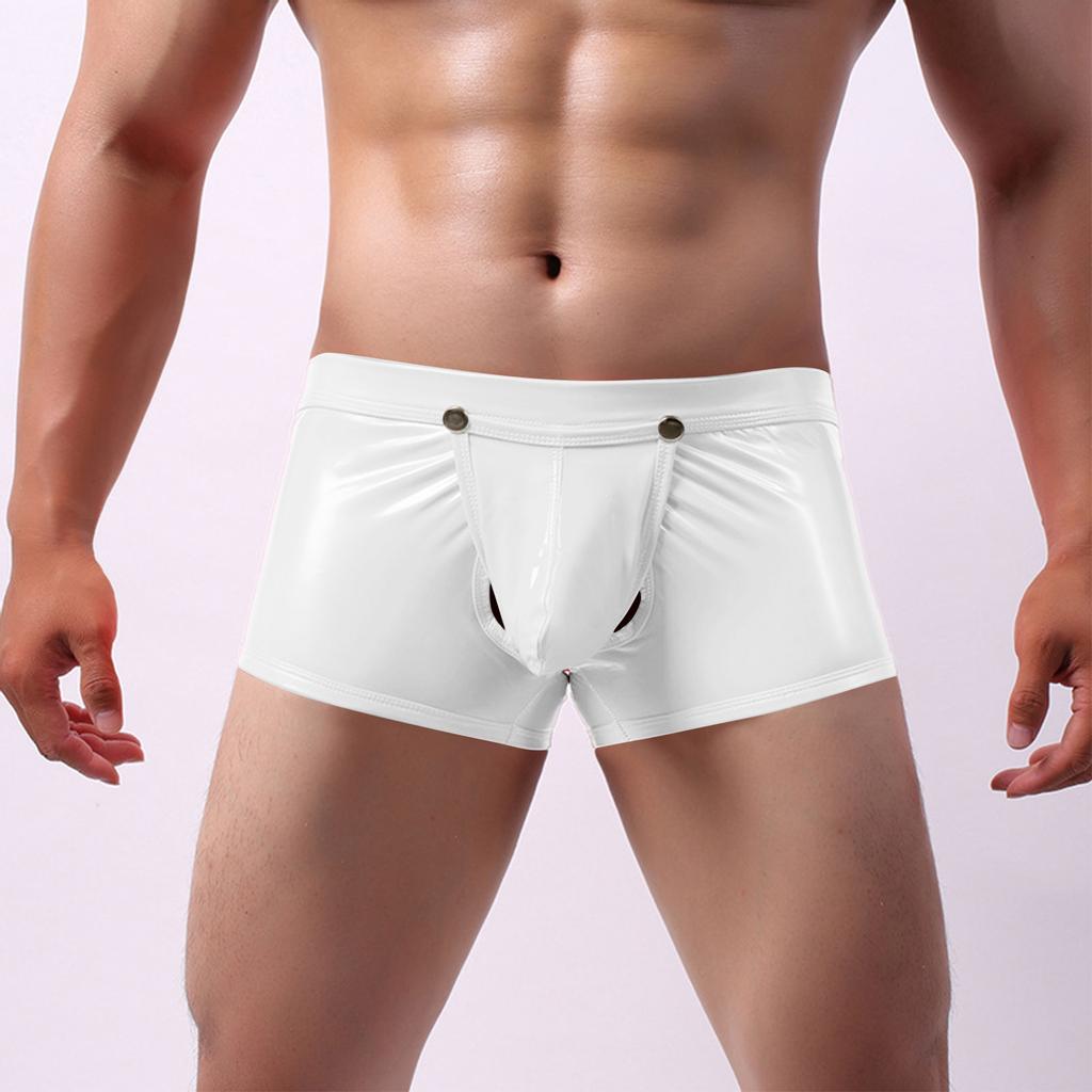 Мужские сексуальные стринги из искусственной кожи, нижнее белье, трусы-боксеры, трусы-стринги