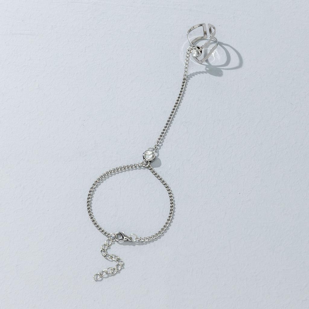 Ring Bracelet One Bracelet Diamond-set Geometric Hollow Arrow Chain Stitching Metal Fashion Simple Women's