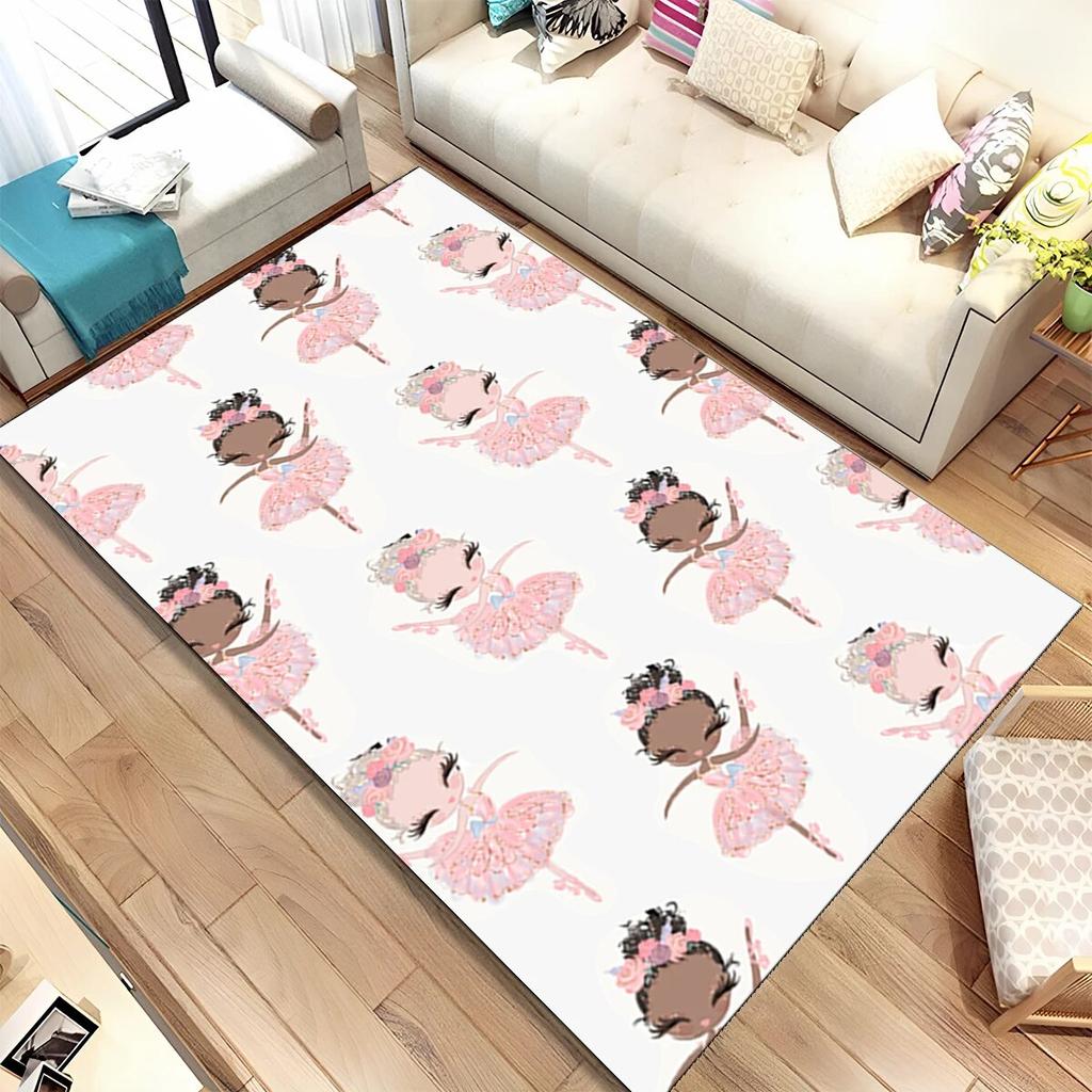 Милый коврик для балета, балерины, феи, мультяшный коврик, ковер для дома, гостиной, спальни, дивана, коврик для двери, детский нескользящий коврик