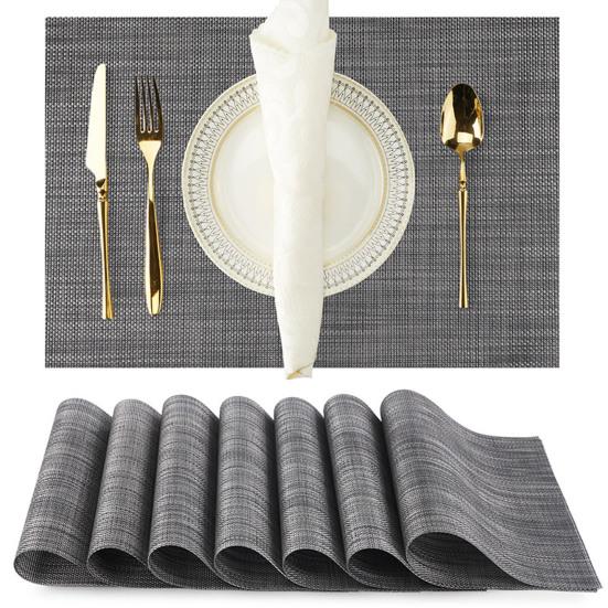 Yousheng 6 шт. набор подставок под столовые приборы ПВХ тканые нескользящие коврики для стола моющиеся термостойкие коврики под столовые приборы для использования в помещении и на открытом воздухе для ресторанного стола