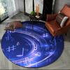3D Музыкальная нота Искусство Пианино Круглый ковер для гостиной, спальни, детской игровой комнаты, декор для стула, коврик для питомцев, нескользящий коврик для пола