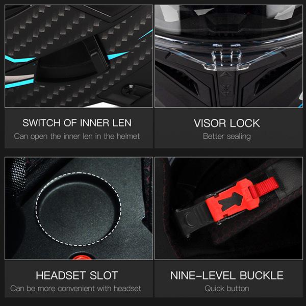 Full Face Helmet Motorcycle Helmets Modular Personality Off Road Changeable Moto Helmets