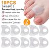 2/4/6/8/10PCS Silicone Toes Separator Bunion Bone Ectropion Adjuster Toes Outer Appliance Foot Care Tool Corrector