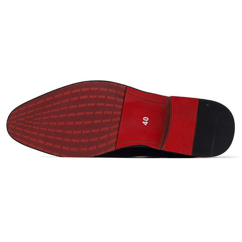 Мужские красные кожаные челси на высокой платформе с острым носком - Повседневные ботинки в стиле Мартин, доступны большие размеры