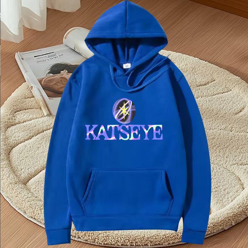 Женская толстовка KATSEYE Eye мода классика женская винтаж Высокое качество Длинный рукав стритвир принт Графика оверсайз толстовка