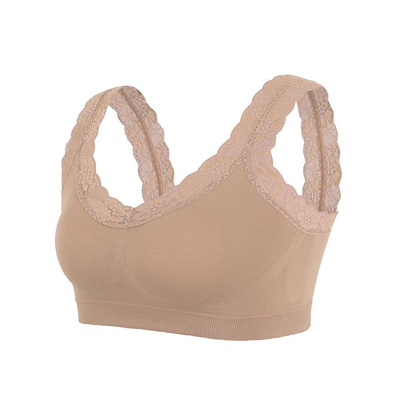 Women Fashion Lace Floral Edge Bralette Tops V-neck Sleeveless Tank Tops Crop Top Bra Ladies Camisole Vest Beauty Back Brassiere Femme