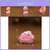 Adorable Resin Cat Figurines For Diy Miniature Landscapes In Pink And Yellow