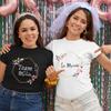 Футболка для девичника во французском стиле EVJF Будущая невеста Футболка Свадебный топ для невесты Команда невесты Венок из цветов Футболки для подружек невесты
