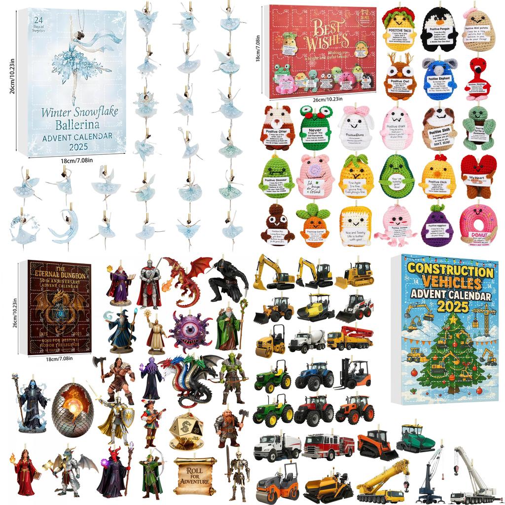 Горилла ВВС Балет Акриловое Дерево Украшение Адвент-календарь Слепая Коробка Подарок Для Праздничного Декора