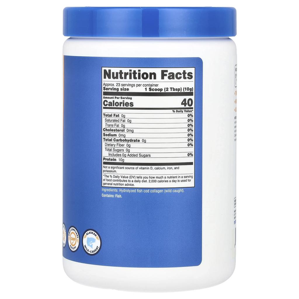 Marine Collagen Extracted from Wild Fish, Unflavored, 227G (8.1Oz)