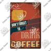 Decor Coffee Vintage Tin Sign Metal Sign Decorative Plaque Retro Plate Cafe Kitchen Living Room Coffee Bar Decoration