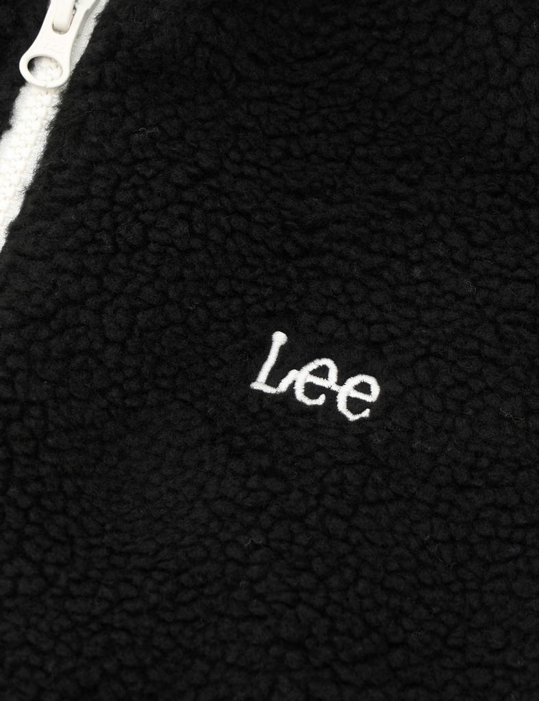 Lee Черная Толстовка на Молнии с Большим Логотипом на Спине с Подкладкой из Искусственного Меха Детская (Размеры 100-150см)