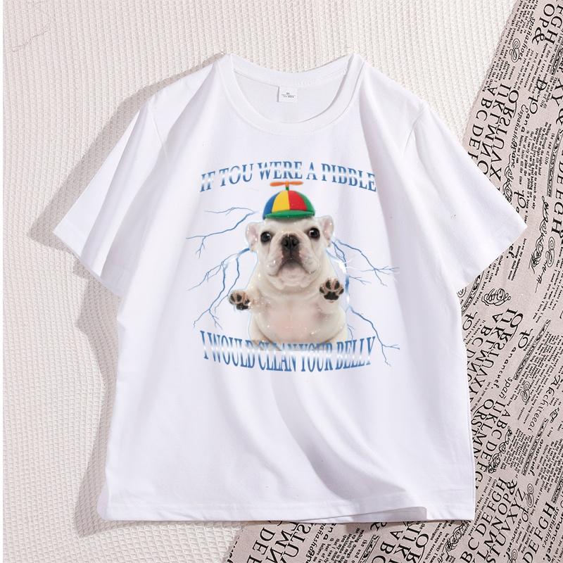 Cute Playful Printed Tshirt for Babies French Bulldog Tshirt 2026 New Hot Selling Mens Womens Fashion Cotton Casual Tshirt