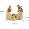 Tiny Holy Family Figurines Nativity Set Tabletop Scenes Catholic Christmas Mini Nativity Scene for 2.56 Inch Resin