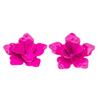 Rose Red Statement Floral Earrings for Women's Party Wear