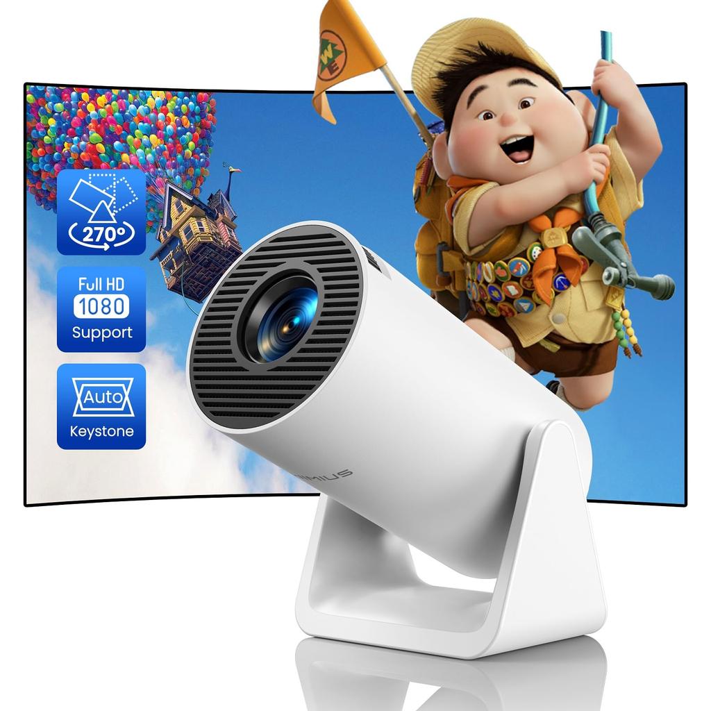 Проектор Small 18000LM Plus 4K Auto Keystone Ceiling Projection 6 Instant Connection Bluetooth 4K Compatible 1080P Mini Lightweight Mobile HiFi