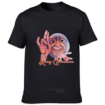 Футболка King Crimson English, летняя, с коротким рукавом и круглым вырезом, мужская, черно-белая, с графическим рисунком, в стиле хип-хоп, уличная одежда Ropa Hombre