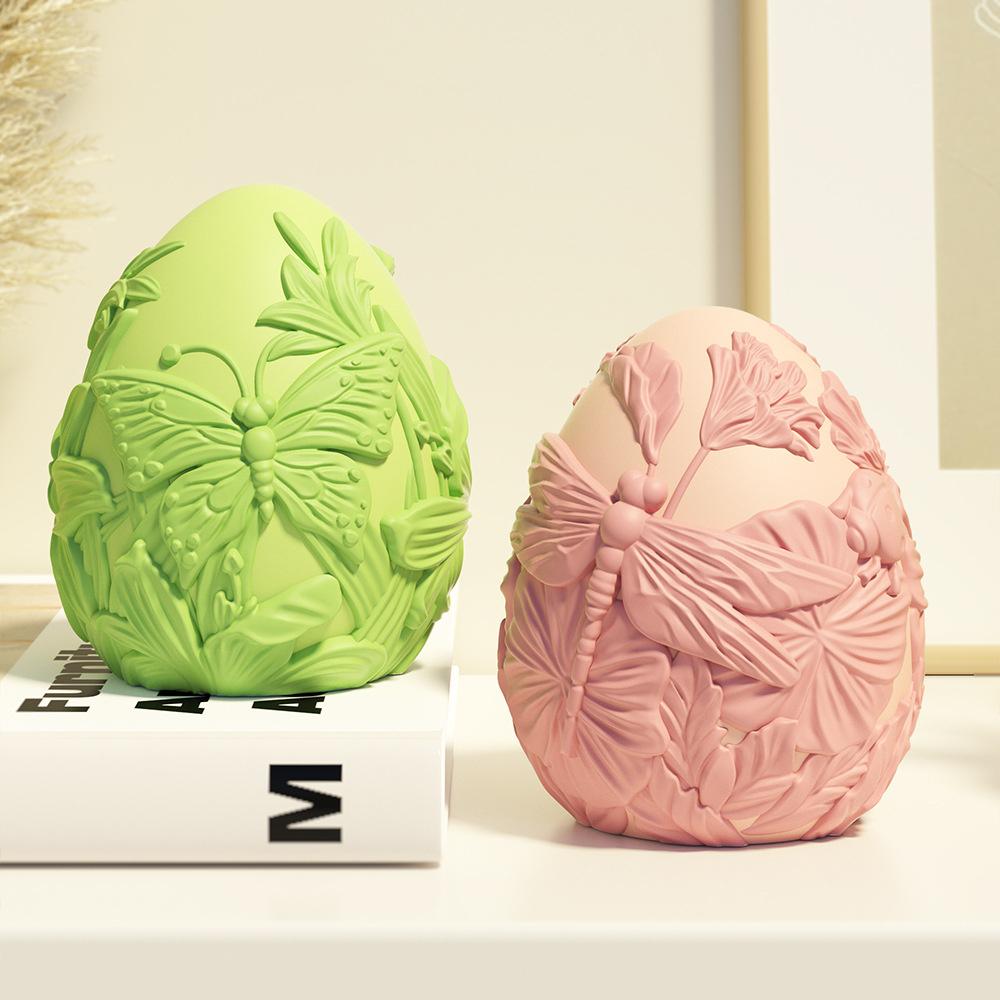 Силиконовая форма для пасхального яйца с тиснением бабочки, формы для ароматических свечей в виде кролика, формы для мыла ручной работы, ароматерапевтическая декорация, 3D-поделка, подарок 2025