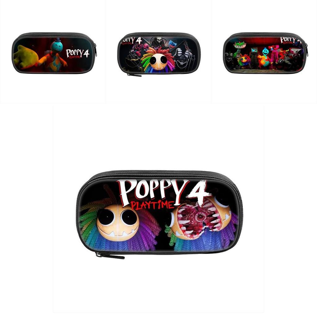 Принт с персонажами игры Poppy Playtime Однослойная сумка для хранения канцелярских принадлежностей для студентов и подростков