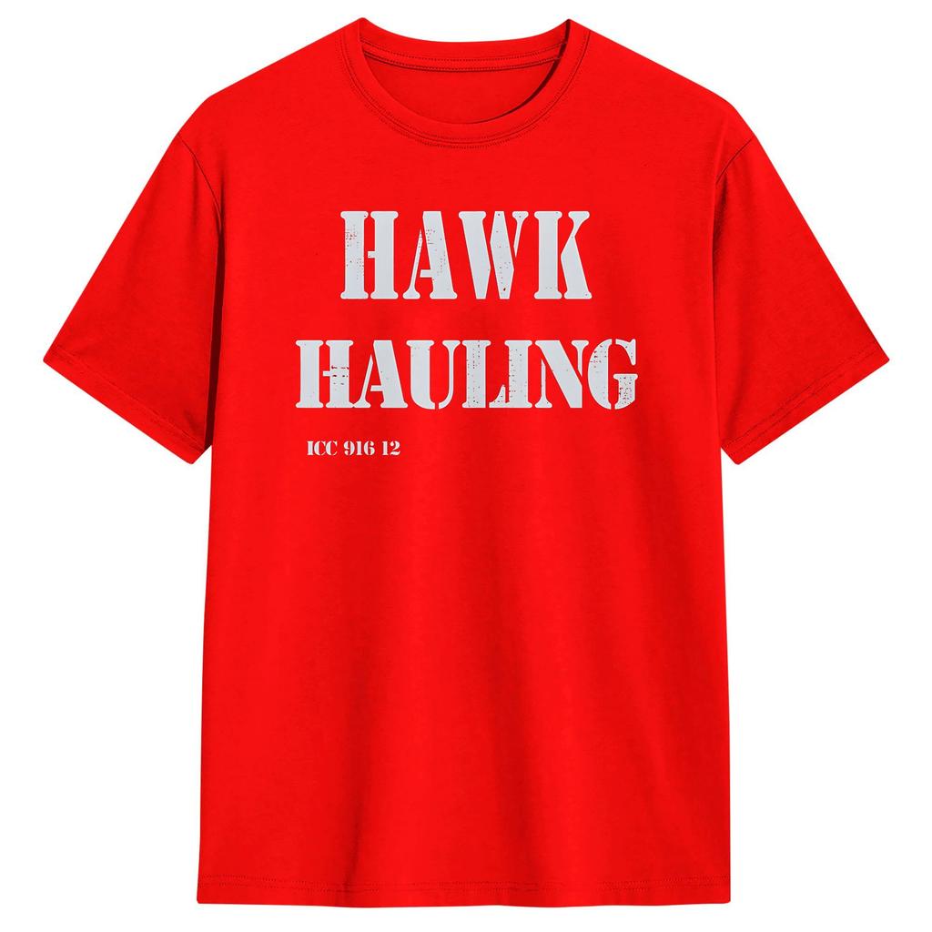 Hawk Hauling Door Decal TShirt Summer Over The Top Hippie TShirts Pure Cotton O Neck Oversize Clothes Short Sleeve Tshirt