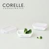 Corelle Monteverde San Jose Rectangular Sealed Food Storage Container 2p (465ml) Dishwasher Oven Safe White