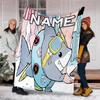 Personalized Custom Name Blanket - Jeff the Land Shark Print Design,Blanket for Sofa,Bed,Travel,Camping - Soft and Warm, Great Gift
