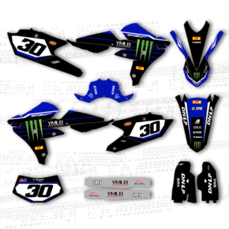 MCHMFG Team Graphics Decal Stickers For YAMAHA WRF450 2016 2017 2018 YZF450X 2015 2016 2017 2018 Number Name