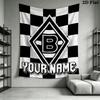 Custom Name Vfl Gladbach Wall Tapestry Aesthetic Wall Hanging Printed Fabric Blanket Decorative Tapestries for Bedroom Living Room Home Decor