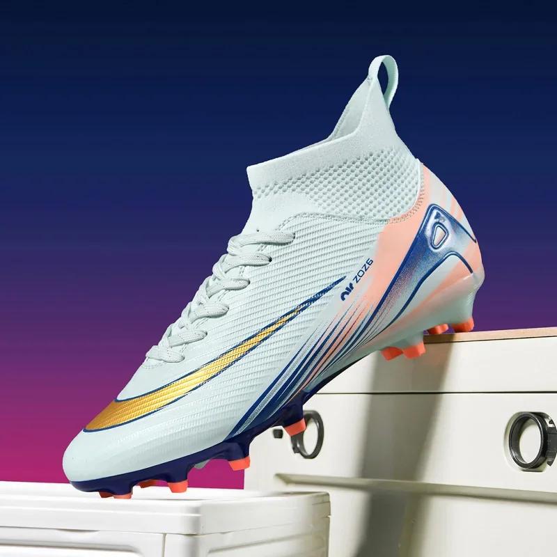 Новые мужские бутсы Футбольные кроссовки Спортивные Матчевые Футзальные Для зала Тренировочные Детские футбольные бутсы Высококачественные TF/FG Трава Голеностоп Горячие продажи