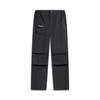 Li Ning CF Casual Straight Leg Knitted Sports Pants With Logo Women Bottoms Black AYKU628-4
