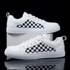 Plus Size 47 48 Men's Leather Sneakers Autumn 2024 New Arrival Lattice Pattern Boys Casual Leather Shoes Men Platform Sneakers