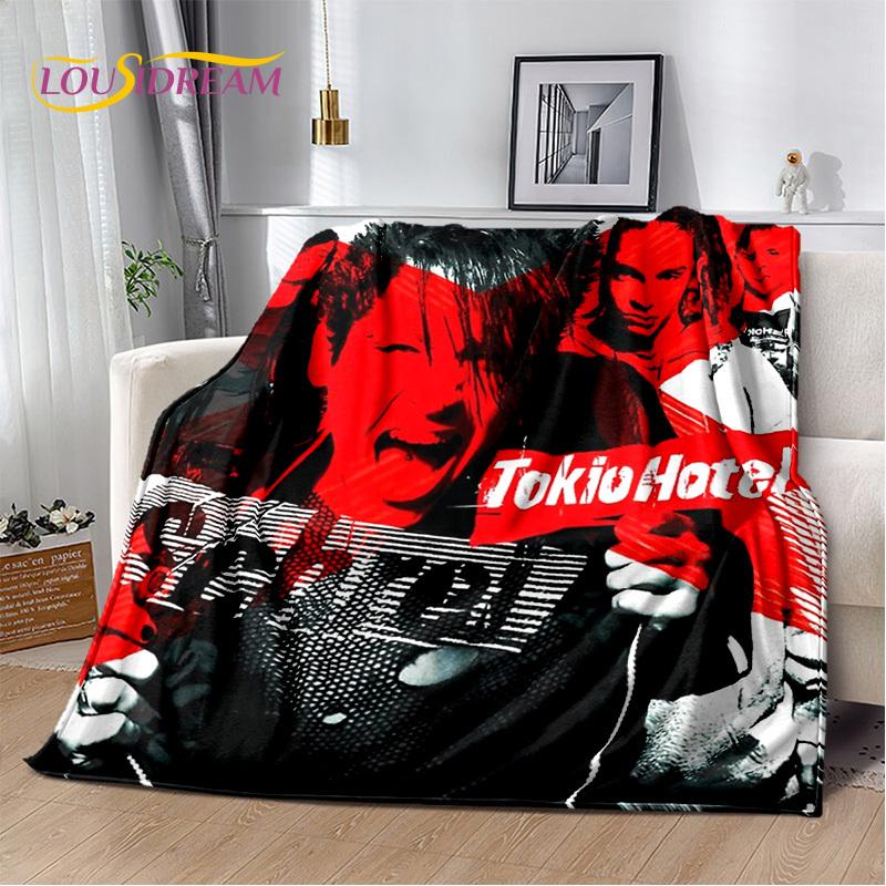 Одеяло Tokio Hotel Rock Band Bill Kaulitz, мягкое фланелевое одеяло для дома, спальни, кровати, дивана, пикника, офиса, пешего туризма, отдыха, сна
