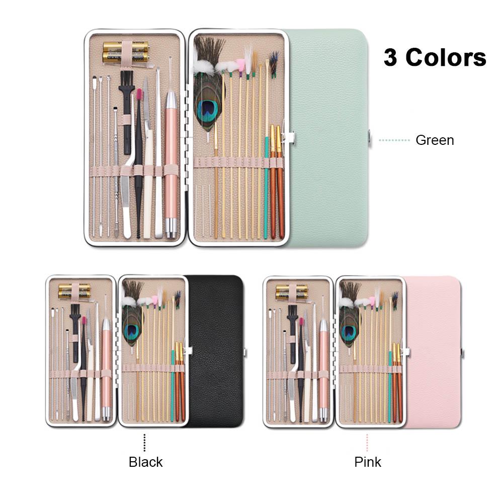 23 шт., набор для удаления ушной серы, набор для удаления ушной серы, ложка для удаления ушной серы, инструменты для ухода за ушами для массажа ушей для взрослых