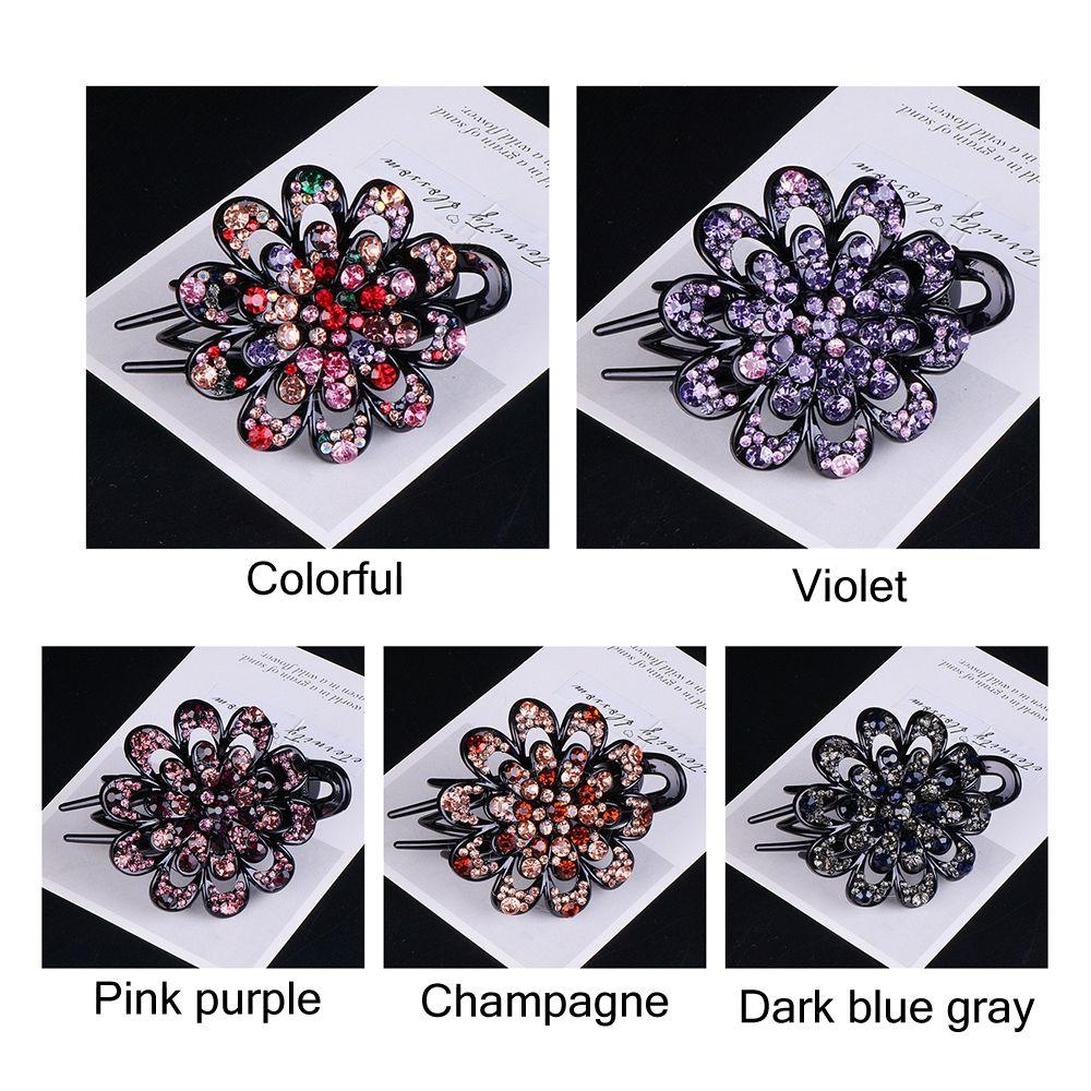 Стразы Цветок Кристалл Заколка для волос Винтажные Зажимы для волос Хвост Головной убор Зажимы для волос Утиный клюв