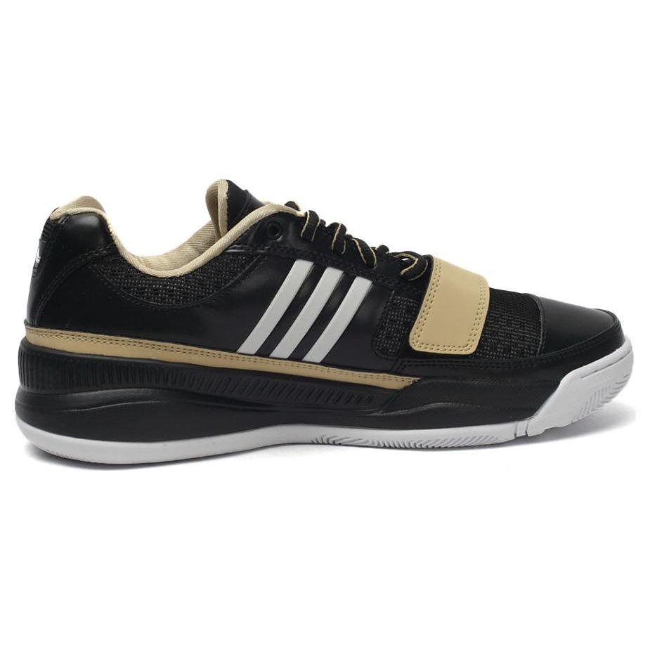 adidas Круглый носок На шнуровке Нескользящие Прочные Низкие Баскетбольные кроссовки Мужские кроссовки Черные D73917