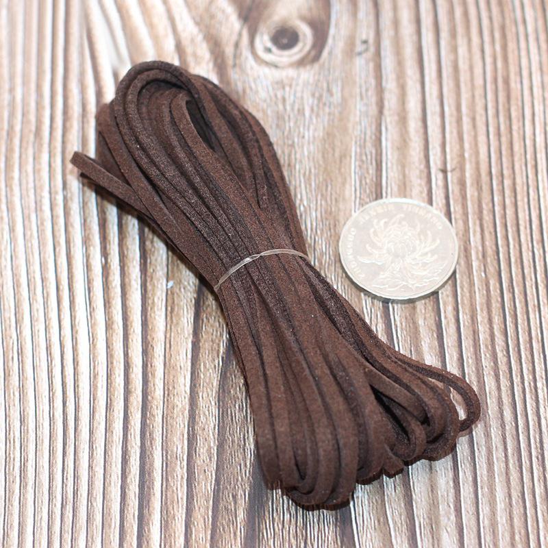 5M Длинный Кожаный Шнурок Плоский Искусственный Замшевый Шнур Нить DIY Браслет Фурнитура Веревка Шнур Изготовление Ювелирных Изделий Толщина 3мм Принадлежности