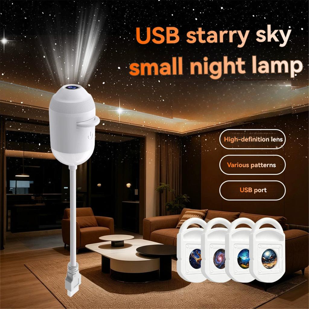 2-in-1 Projector Light, Bedroom Night Light, Car Starry Sky Projector, USB Mood Light, Portable LED Light—Perfect for Bedrooms, Ceilings, Cars